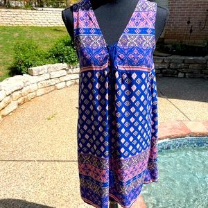 Sleeveless, Dress, pink & blue, size L